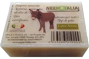 ARGAN ITALIA Confezione 4 saponi al NEEM & LATTE D'ASINA 100gr.