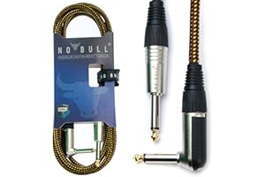 NORDELL Premium Braided Guitar Cable: 3m / 10ft Mono 1/4 inch Jack Lead for Bass, Electric, Keyboard, Amp etc.