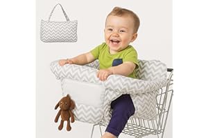PlayGround® Coussin de Siège pour Bébé Supermarché et Chariot - Polyester Confortable et Hygiénique - Protection Totale pour Courses/Restaurants - Protection Hygiénique Lavable en Machine