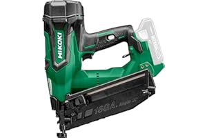 HiKOKI Chiodatrice a batteria - 18V, 32-65mm - Motore brushless, illuminazione LED, caricatore da 100 chiodi, regolazione profondità senza attrezzi, leggera ergonomica - Senza batteria/caricabatterie