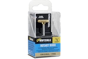 Kutzall Original Rotor Saw Rotary Burr, 1⁄8" Shaft, Fine - Woodworking Attachment for Dremel, Foredom, DeWalt, Milwaukee. Abrasive Tungsten Carbide, 3⁄4" (19mm) Dia. X 1⁄8" (3.1mm) Length, RS-34-EG
