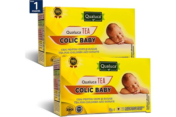 Qualuca Kolik Baby Te | Fänkålste för spädbarn (40 tekoppar) | Te för ammande mödrar