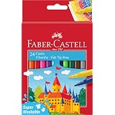 FABER-CASTELL - Castle Marker Set, 24 Colours | Washable Markers with Vivid Colors for Kids and School