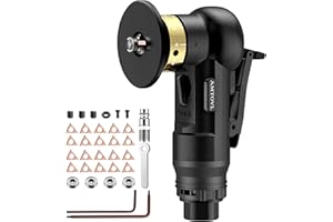 AMTOVL Strumento per Smussatura Pneumatica Mini Macchina Pneumatica per Smussatura 30000 giri/min, Macchina per Smussature d'Aria a 45 gradi con Presa d'Aria da 1/4 di Pollice per Metallo Legno -Nero