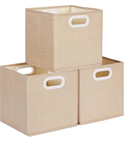 PRENDİ HOME Opvouwbare opbergdoos, open stoffen box voor speelgoed, kleding en meer, 30 x 30 x 30 cm