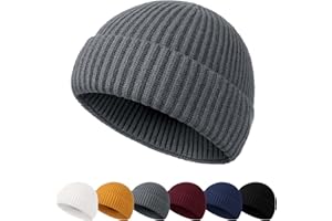 NEOLA Beanie Hat Men - Fisherman Beanie Trawler Beanie Knitted Cuffed Winter Hat Skullcap Gifts for Men UK