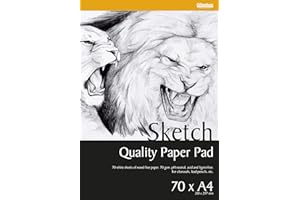 Panduro Skizzenblock DIN A4 x 70 Blatt - Skizzen Papier 70 g/m2, pH-neutral und säurefrei