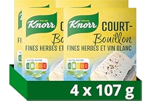 Knorr Court-Bouillon Fines Herbes 9 Cubes 107g LOT DE 4