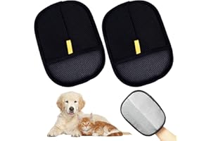 WANTUSHUI 2 guanti magnetici in pelliccia generica, per la rimozione dei peli di animali, per gatti, per gatti