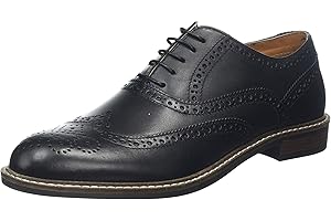 Thomas Crick Men's 'Cardew' Brogue Formal Leather Shoes, Comfortable, Durable, Stylish, Classic Premium Leather Shoes with Classy Embroidered Upper (Black, Tan)
