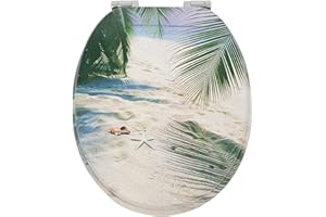 SAINOS,WC Sitz mit Absenkautomatik,Toilettendeckel aus Holz,Stabile Qualität,Einfache Reinigung