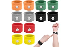 ACWOO Pulseras Antimareo Niños y Adulto, 6 pares Bandas Acupresion Anti Nauseas, para Enfermedad Marítima, Bandas Elásticas para Viajar en Barco Coche Avión y Embarazo sin Efecto Secundario(A)