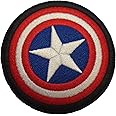 Fat-catz-copy-catz Superhero Shield Iron on Sew on Patch Badge Fancy Dress for T-Shirts Bags 7cm Diameter