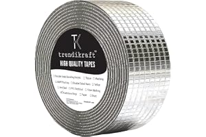 TRENDIKRAFT Waterproof Adhesive Butyl Heavy Duty Aluminium Roof Leakage Tape with Strong Liquid Rubber Sealer Tape for Kitchen Sink Pipe Tank Leakage Water Proof Seal Repair Tep (2 inch x 3 mtr)