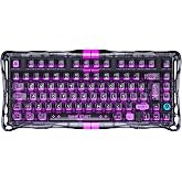 GravaStar Mercury V75 Lite Kablolu, T&uuml;rk&ccedil;e Q, Manyetik Switch Gaming Klavye, RGB Işıklı, Transparent Black