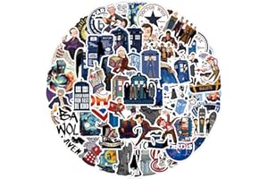 CANVERLENS 110 Stück Doctor Who Aufkleber für Laptops, Coole klassische Cartoon-Aufkleber für Teenager, Kinder, Jungen, Computer, Skateboards, Handys, Sammelalben