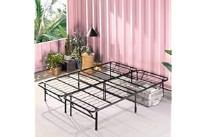 Zinus 35 cm SmartBase Base per materasso ad assemblaggio zero, Telaio del letto a piattaforma in metallo, Facile da montare, Spazio di archiviazione sotto al letto, 120 x 190 cm, Nero