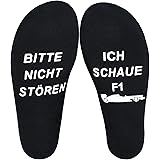 CL&MH Bitte nicht stören, ich schaue F1. Rennwagen/Sportwagen Neuheitssocken, Geburtstagsgeschenk, Sportgeschenk, Geschenk fü