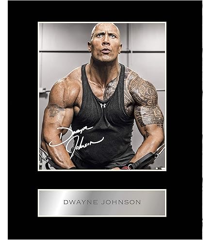 The Rock WWE Fan Geschenk: Gerahmtes A3 Autogramm Bild Für Echte Wrestling-Fans