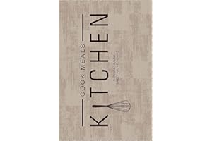 Jungengel Teppich Läufer für Küche & Esszimmer in 7X Größen und 10x Modellen. Teppiche - Carpet - Küche - Kitchen (60 x 200 cm, Cook Meals Kitchen - Beige)