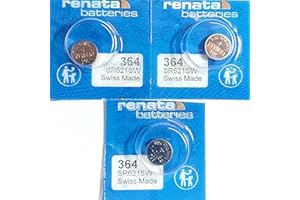 BEST PRICE SQUARE 3 x Renata Watch Batteries Silver Oxide Swiss Made 0% Mercurry Long Life (3 x 364 or SR621SW or AG1)