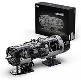 Nifeliz Technik Turbofan Motor Kiti, Yetişkinler i&ccedil;in, Sıkıştırma Blokları, Motor Model Kiti, Koleksiyon Seti, Erkekler İ&ccedil;in 