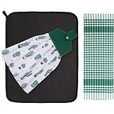 BEYLİNİ Bulaşık Kurutma Matı, Mikrofiber Bulaşık Kurutma &Ouml;rt&uuml;s&uuml;, Tezgah &Uuml;st&uuml; Bulaşık Matı, Bulaşık Altlığı, 3 &Uuml;r&uuml;n i&ccedil;ermekted