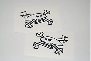 Rapro Graphics Guy Martin Visor Decals/Stickers-mirrored Pair- White