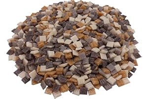 mosamare Mosaiksteine zum Basteln - Bunte Farbvarianten - (1x1 cm, 900g, ca. 1300 St.) - Glasmosaik - Keine Kunststoffverpackung - Lila Rosa Mix