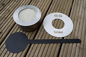 FRIENDLY-ECOFIREPLACES Bio ethanol burner fire large round container firebox fire with wool insert 1l