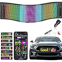 Panneau LED Flexible Programmable Pour Voiture/camion - Contrôle Bluetooth, étanche IP65, 2 écrans 92x374mm