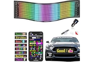 JDVOOTD Illuminated LED Sign, 37 x 9.2 cm, flexible LED panel, custom LED sign, support text, digital, animated display, Bluetooth APP, LED USB 5 V