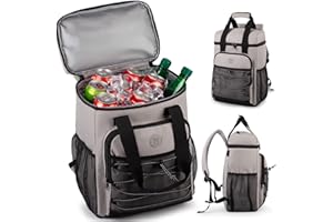 BUNNYCHIC Sac à Dos Isotherme avec poignée supérieure rembourrée, Sac à Dos léger et étanche, Grande capacité pour glacière, idéal pour Les Femmes et Les Hommes, pour Le Camping et Les Pique-niques.