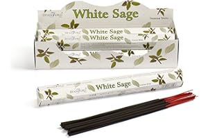 STAMFORD INC. 37119 White Sage Incense Sticks, 20 Sticks x 6 Packs