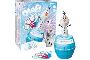 TOMY - Pop Olaf, La Reine des Neiges 2, Jeu d'Action pour Enfants T73038, Jouet 4 ans, Jeu Rigolo pour Groupes, Cadeau Anniversaire Idéal, Jeux 4 ans+
