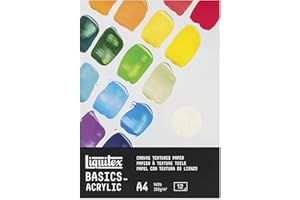 Liquitex Basics Acrylic Paper Papier Acrylique, Blanc, a4, Set de 12 Pièces