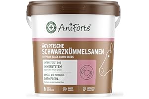 AniForte Graine de Cumin Noir égyptien pour Chevaux 1kg - Soutient Le tractus Gastro-intestinal et Le système immunitaire, renforce Le système immunitaire, acides aminés Importants, Produit Naturel