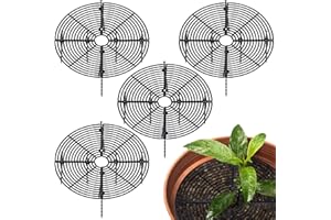 SUNOYA 4 Piezas Protector de Macetas, Rejilla Protectora para Macetas, Cubiertas para Macetas de Diámetro 30cm Rejilla Protectora para Plantas Protección del Suelo para Lavabos de Flores a Prueba de Gatos
