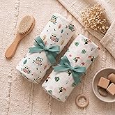 Blushbaby Premium Muslin Swaddle Wrap for Newborn Baby Pack of 2 | 120 GSM, 100x100 cm | Ultra Soft Breathable Malmal Baby Sw