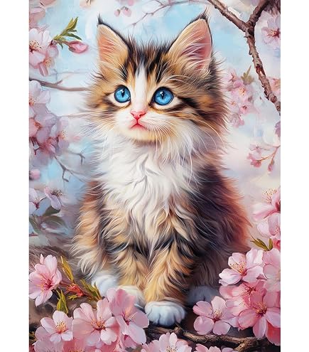 GDYEEH 5D Diamond Painting Kit - Round Full Drill Puppy On Phone, 12x16 Inch, DIY Art For Adults & Beginners