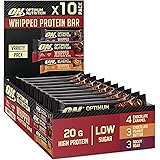 Optimum Nutrition Whipped Protein Bars, Healthy Low Calorie Snacks, Low Carb Low Sugar, Workout Snack for Men and Women, Vari