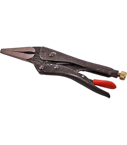 Stanley 084812 Locking Pliers - 7-inch (170mm) Long Nose, Chrome Plated, Forged Jaws For Maximum Grip & Durability 8 thumbnail image