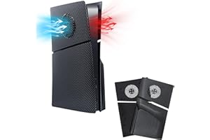 Mcbazel PS5 Slim Faceplate Piastra di Ricambio Placche per Pannello Laterale Rigido Copertura Protettiva Accessori di Ventilazione per PlayStation 5 Slim Disc Edition(Non per PS5/PS5 Pro)