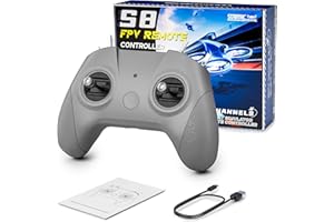 STARDRONE Contrôleur de simulation de vol RC S8 - Contrôleur de drone FPV 8 canaux pour PhoenixRC/Realflight/DJI Virtual Flight, prend en charge les systèmes et plates-formes populaires, idéal pour