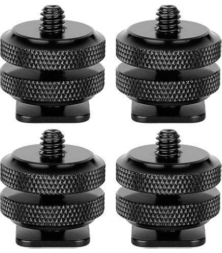 Camera Hot schoen Mount naar 1/4-20 statief schroef Adapter, Flash schoen Mount voor DSLR Camera Rig (Pack van 2), Cold Shoe Mount 2Pack