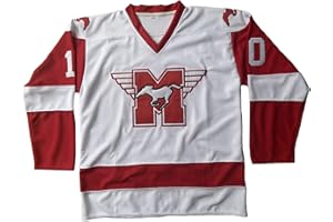 QCBW Maglia da hockey su ghiaccio da uomo # 10 Hamilton Mustangs 1986