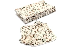 Pinowu Reusable Paper Towels Cotton Cloths (12pcs), Absorbent Kitchen Dishcloths (25x25cm) Washable Paperless Towels Zero Waste Alternative Napkins for Kitchen Household