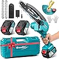 Seesii Mini Motosega a Batteria per Potatura, con 8000mAh Batterie, 900W 6 Pollici, con Pompetta Olio, Elettrica, per il Tagl