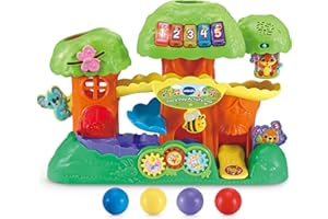 VTech Baby Pop & Play Activity Tree, Interactive Baby Toy with Coloured Balls, Lights & Music, Learn Numbers & Animals, Gift for Infants & Toddlers 1, 2, 3 years +, English version