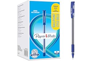 ‎PAPER MATE Paper Mate Kugelschreiber | Komfortgriff | feine Spitze (0,7 mm) | blau | 50 Stück